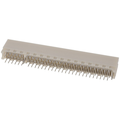 TE Connectivity Female Edge Connector, Through Hole Mount, 120-Contacts, 1.27mm Pitch, 2-Row, Solder Termination