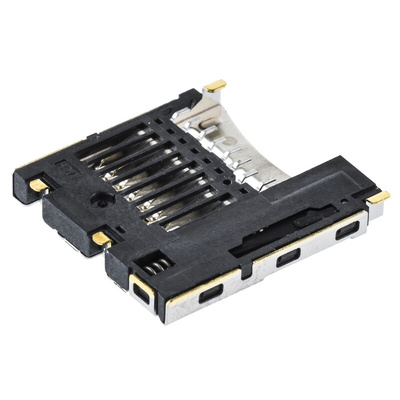 Molex, 47337 8 Way Right Angle Micro SD Memory Card Connector With Solder Termination