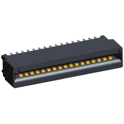 TE Connectivity Standard Edge II Series Edge Connector, 17-Contacts, 2.54mm Pitch, Solder Termination