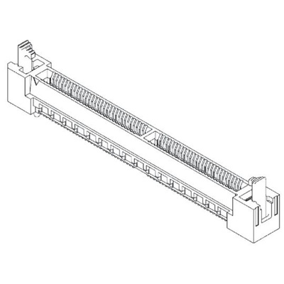 Samtec HSEC8-DV Series Female Edge Connector, Surface Mount, 40-Contacts, 0.8mm Pitch, 2-Row, SMT Termination