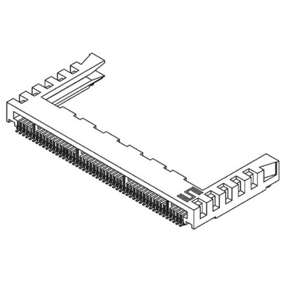 Samtec MB1 Series Female Edge Connector, Surface Mount, 20-Contacts, 1mm Pitch, 1-Row, Solder Termination