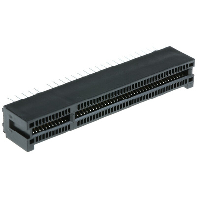 Samtec PCIE Series Female Edge Connector, Through Hole Mount, 98-Contacts, 1mm Pitch, 2-Row, Solder Termination