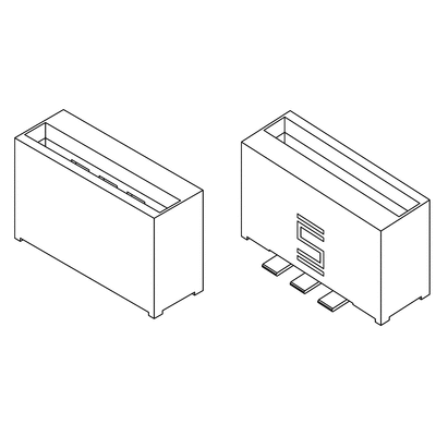 Samtec PEC Series Female Edge Connector, Through Hole Mount, 3-Contacts, 2.54mm Pitch, 1-Row, Solder Termination