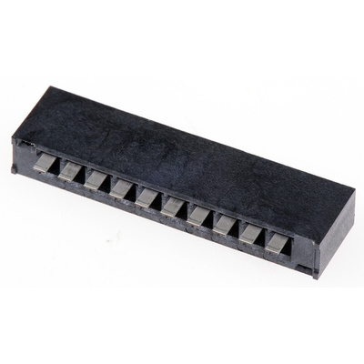 Samtec PEC Series Female Edge Connector, Through Hole Mount, 10-Contacts, 2.54mm Pitch, 1-Row, Solder Termination