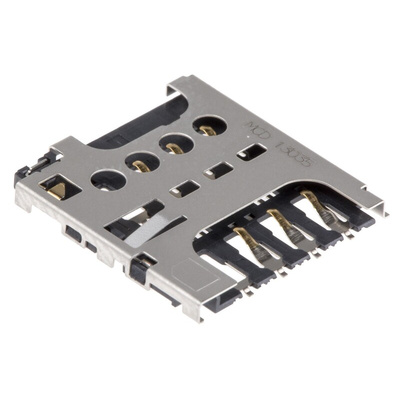 Molex 6 Way Right Angle Micro Memory Card Connector With Solder Termination