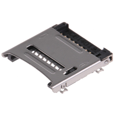Molex, 47219 8 Way Hinged Micro SD Memory Card Connector With Solder Termination