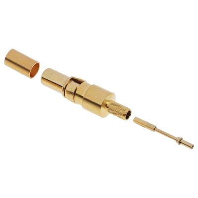 FCT, FMS Series, Male Crimp D-Sub Connector Coaxial Contact, Gold over Nickel Pin