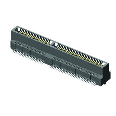 Samtec MEC8-DV Series Vertical Female Edge Connector, Surface Mount, 40-Contacts, 0.8mm Pitch, 2-Row, Solder Termination