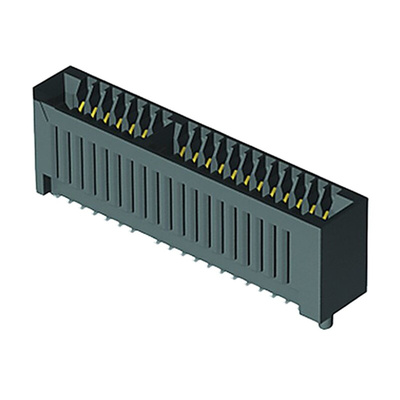Samtec MECF Series Female Edge Connector, Surface Mount, 10-Contacts, 1.27mm Pitch, 2-Row, Solder Termination