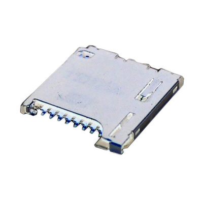 JST 8 Way Micro SD Memory Card Connector With Snap-In Termination
