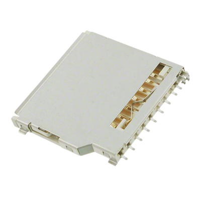 TE Connectivity 9 Way Push/Pull SD Card Memory Card Connector With Solder Termination
