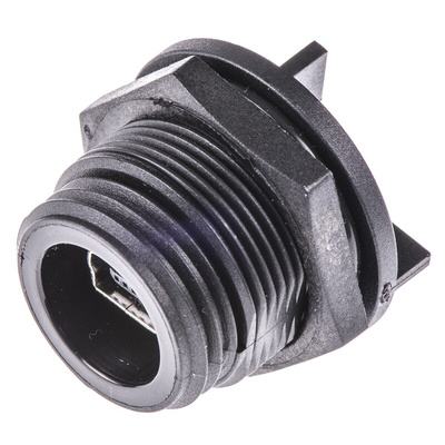 Bulgin Straight, Through Hole, Socket Type B 2.0 IP68 USB Connector