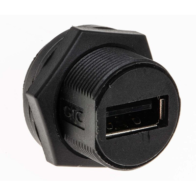 RS PRO Straight, Panel Mount, Socket Type Mini IP67 USB Connector