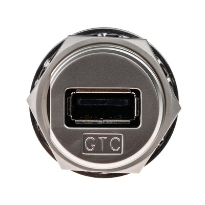 RS PRO Straight, Panel Mount, Socket Type A USB Connector