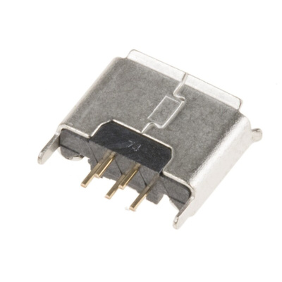 Wurth Elektronik Straight, Through Hole, Socket Type Micro AB 2.0 USB Connector