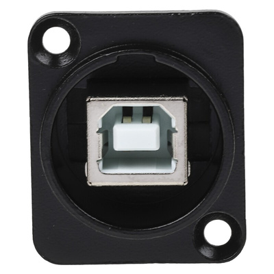 RS PRO Straight, Panel Mount, Socket to Socket Type B to A 2.0 USB Connector