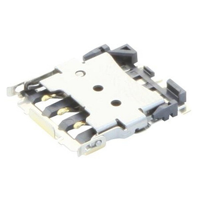 JST 6 Way Flip Cover Smart Card Memory Card Connector With Solder Termination