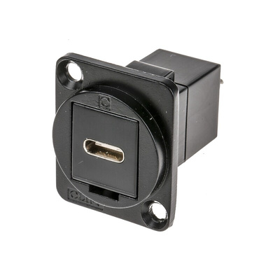 RS PRO Straight, Panel Mount, Female to Male Type C USB Connector