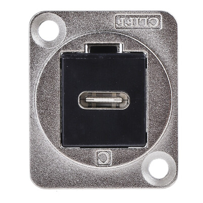 RS PRO Straight, Panel Mount, Female to Male Type C USB Connector