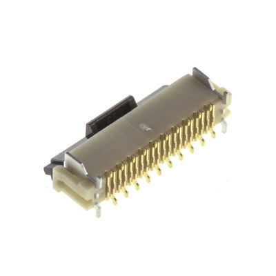 Hirose, DX Male 28 Pin Right Angle Through Hole SCSI Connector 1.27mm Pitch, Plug In, Quick Latch