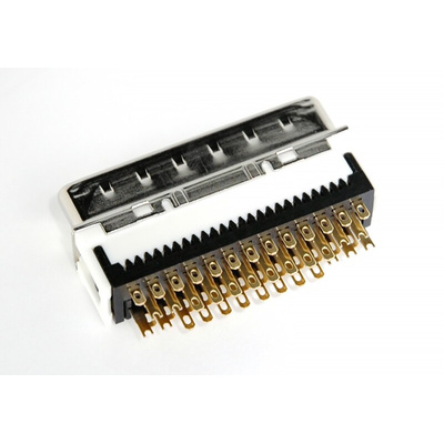 Hirose, DX Male 50 Pin Straight Cable Mount SCSI Connector 1.27mm Pitch, Solder