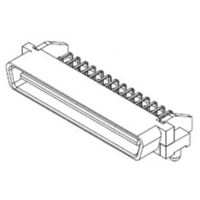 Molex, 71661 Male 100 Pin Right Angle Through Hole SCSI Connector 1.27mm Pitch, Solder