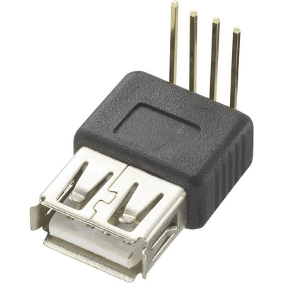 RS PRO, Through Hole, Socket Type A USB Connector