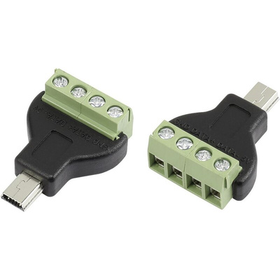 RS PRO, Cable Mount, Plug Type Mini B USB Connector