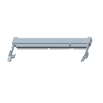 TE Connectivity 0.6mm Pitch 200 Way, Right Angle SMT Mount SO DIMM Socket ,1.8 V ,500.0mA