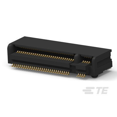 TE Connectivity 67 Way Right Angle Card Edge Memory Card Connector With Solder Termination