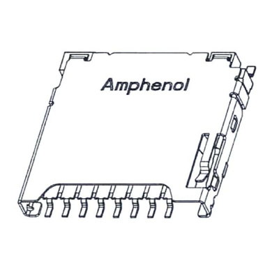 Amphenol ICC 8 Way Micro SD Micro SD Card Connector With SMT Termination