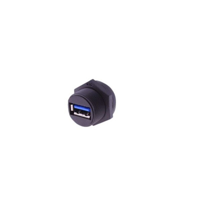 RS PRO Straight, Panel Mount, Socket Type A 3.0 IP67 Type A USB Connector