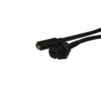 RS PRO Straight, Panel Mount, Socket Type C 3.1 IP67 USB C Connector