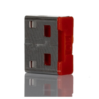 RS PRO Straight, Plug-In Mount, Plug Type A USB Port Blockers