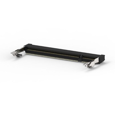 TE Connectivity 0.6mm Pitch 200 Way, Right Angle Board Mount Mount DIMM Socket ,500mA