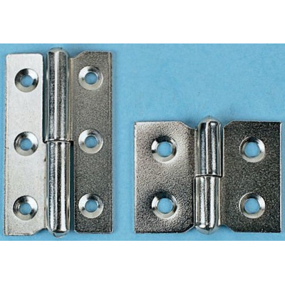 Pinet Nickel Plated Steel Concealed Hinge Screw, 30mm x 40mm x 1.2mm