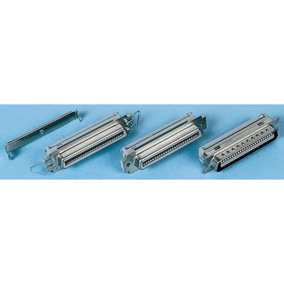 3M, 3549 Female 24 Pin Right Angle Cable Mount SCSI Connector 2.16mm Pitch, IDT