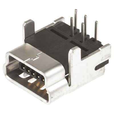 Molex Right Angle, Through Hole, Socket Type B 2.0 USB Connector