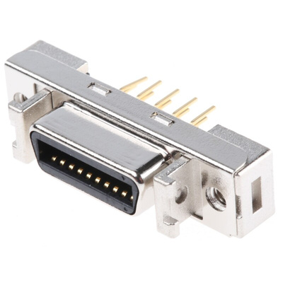 3M Female 20 Pin Straight Through Hole SCSI Connector 2.54mm Pitch, Solder