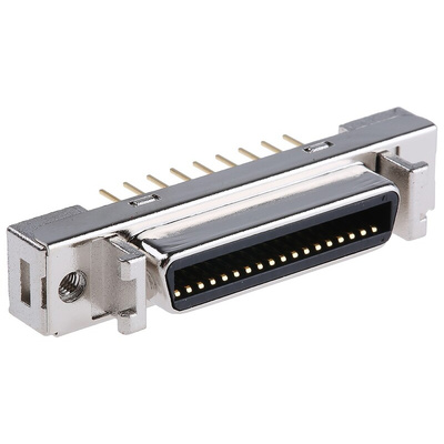 3M Female 36 Pin Straight Through Hole SCSI Connector 2.54mm Pitch, Solder