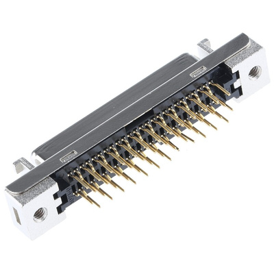 3M, 102 Female 50 Pin Straight Through Hole SCSI Connector 2.54mm Pitch, Solder