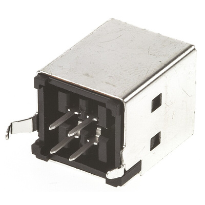TE Connectivity Straight, Through Hole, Socket Type B 2.0 USB Connector