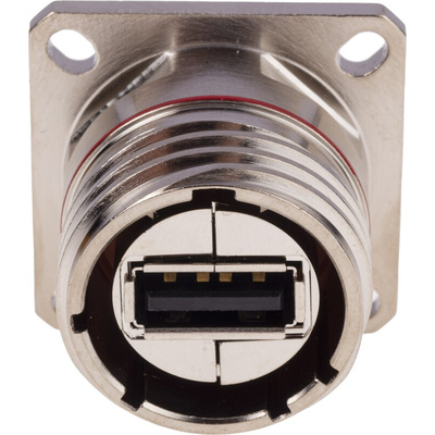 Amphenol Socapex Straight, Panel Mount, Socket Type A 2.0 IP68 USB Connector