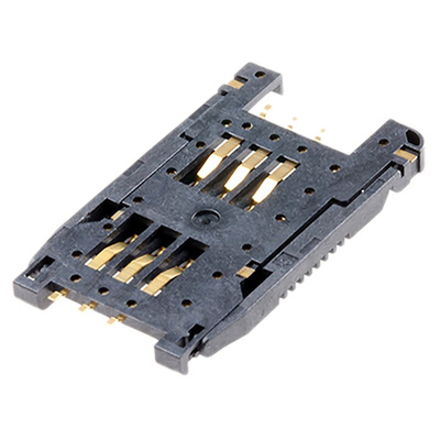 JAE 6 Way Memory Card Connector With Solder Termination