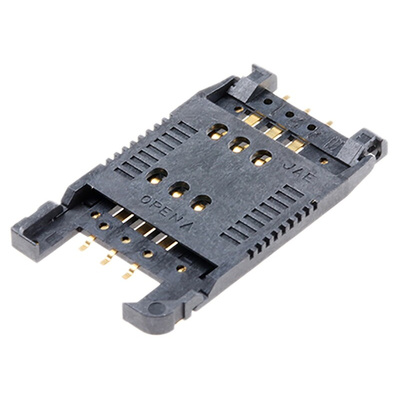 JAE 6 Way Memory Card Connector With Solder Termination