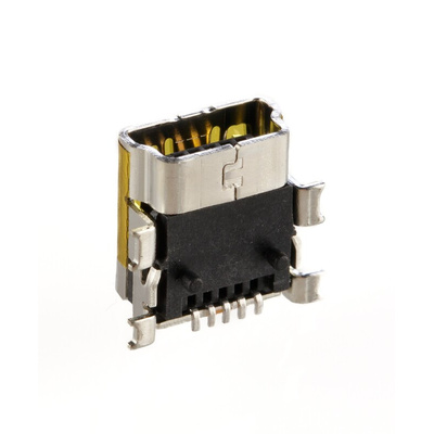 Molex Right Angle, SMT, Socket Type Mini B 2.0 USB Connector