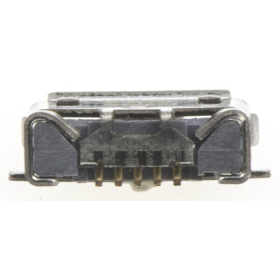 TE Connectivity Right Angle, SMT, Socket Type Micro AB 2.0 USB Connector
