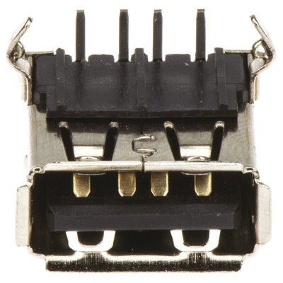 ASSMANN WSW Right Angle, Through Hole, Socket Type A USB Connector