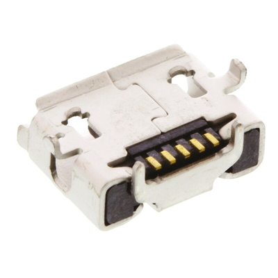 Molex Right Angle, SMT, Socket Type Micro AB 2.0 USB Connector