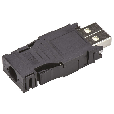 TE Connectivity Straight, Cable Mount, Plug Type A 2.0 USB Connector